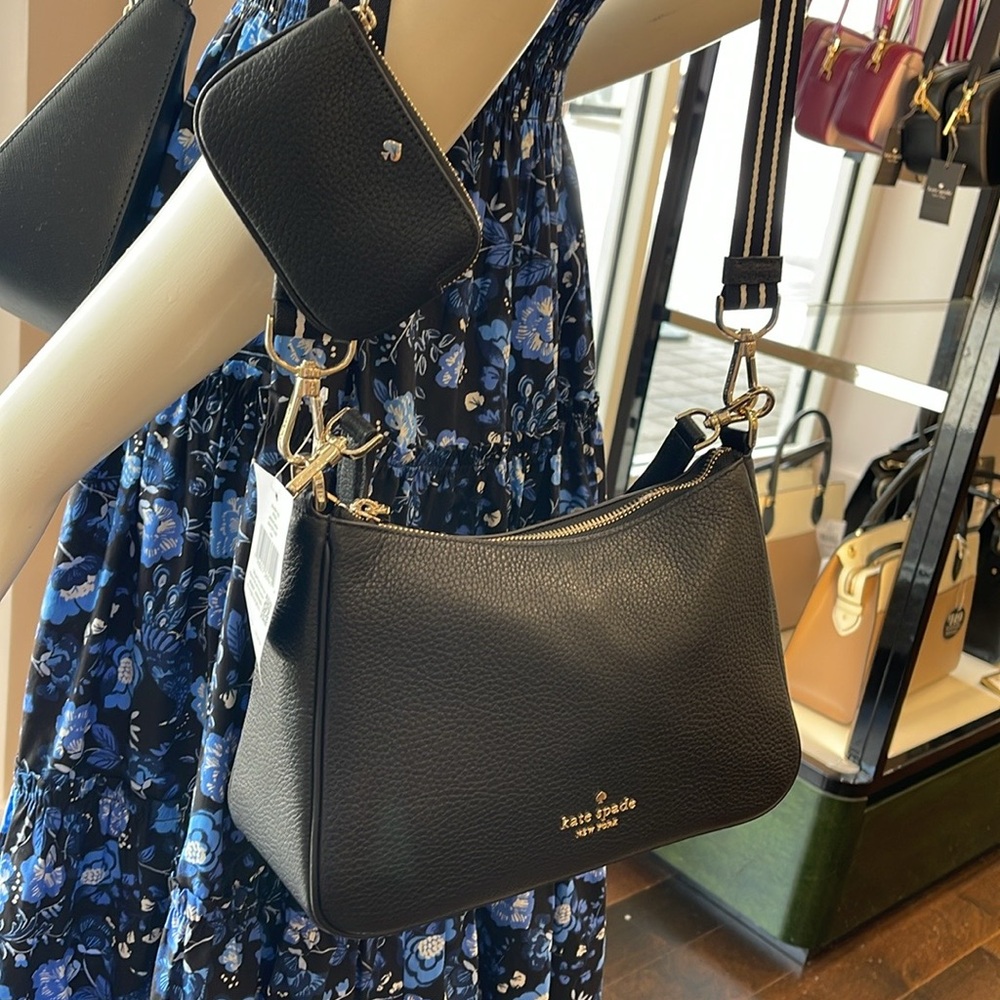 Kate Spade Rosie Shoulder Bag With Tech Attachment AirPod 
Black 
NWT